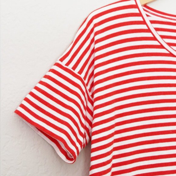 Everlane The Cotton Striped Oversized Tee T Shirt Dress S Red White Casual Small - Picture 12 of 15
